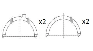 Thrust Washer, crankshaft